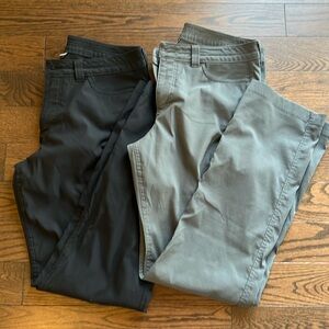 2 pairs Eddie Bauer nylon hiking pants
